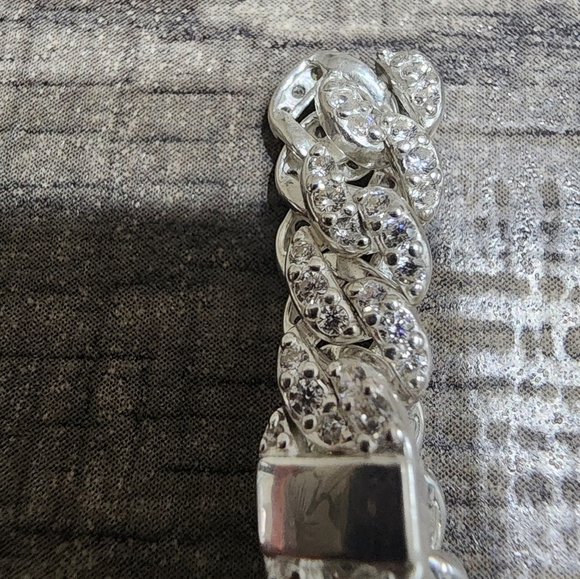 Pandora Pavé Cuban Chain Ring Size 56 US 7.5 - Picture 9 of 9